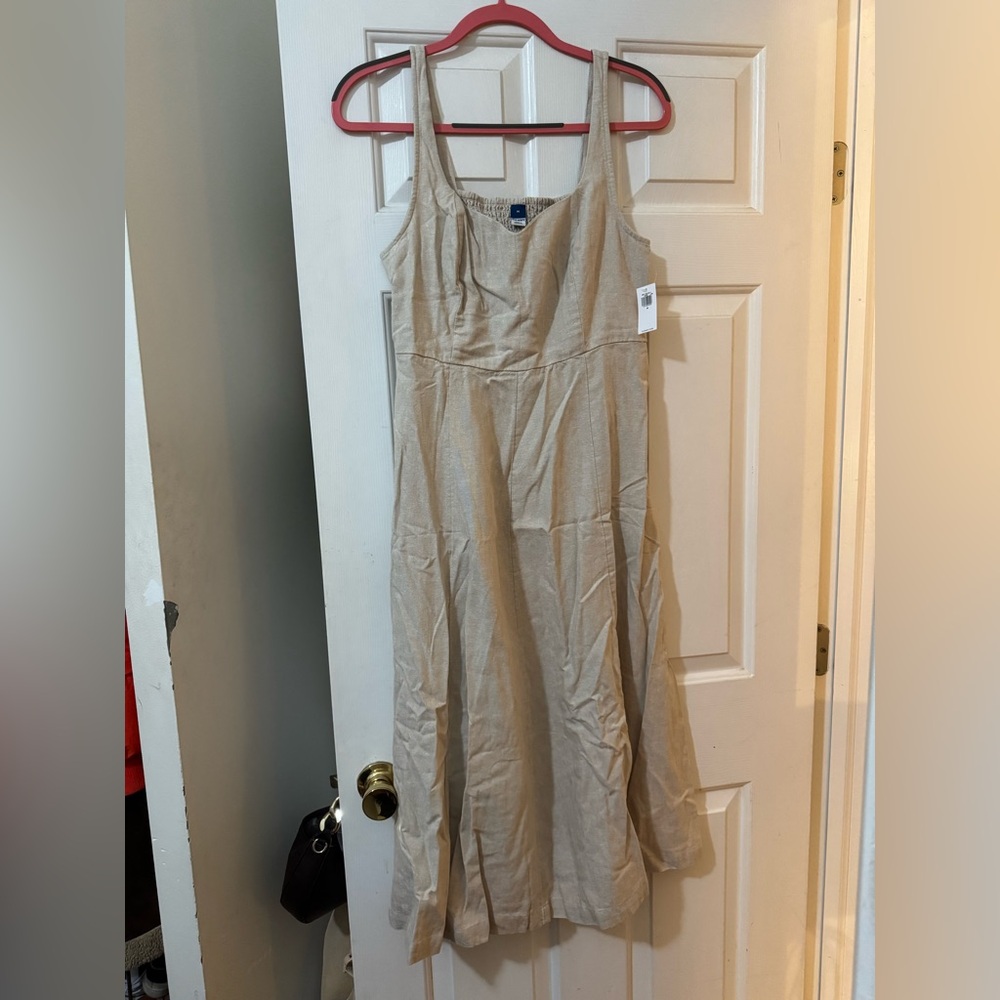 Old Navy Beige Midi Dress